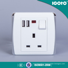 Igoto British Standard 13A Wall Switch Socket USB Wall Switch Socket